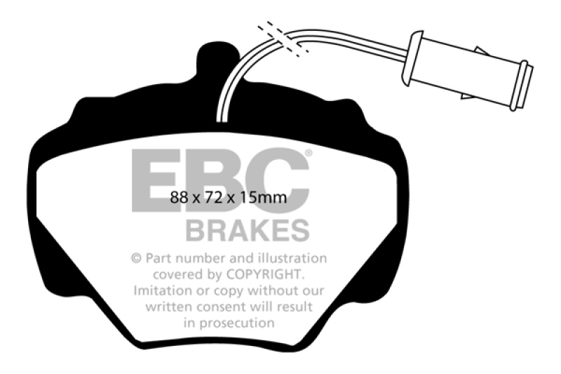 EBC 92-97 Land Rover Defender Greenstuff Rear Brake Pads thumbnail 3