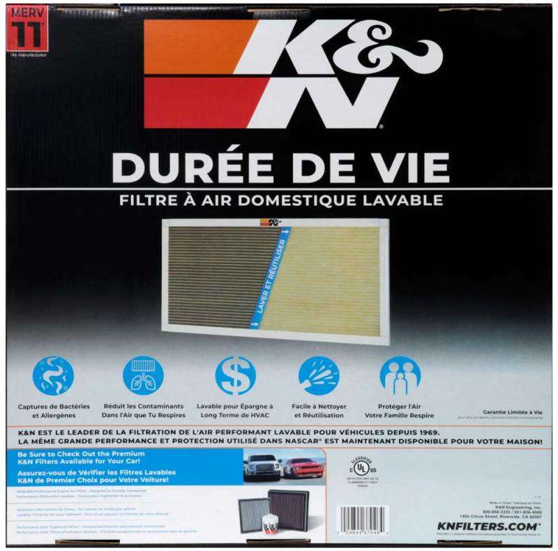 K&N HVAC Filter - 20 x 20 x 1 thumbnail 6