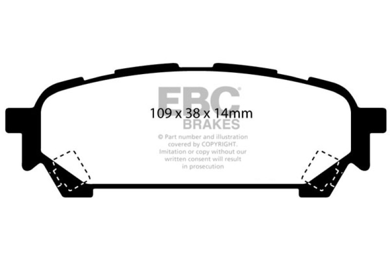 EBC 04-06 Saab 9-2X 2.0 Turbo Greenstuff Rear Brake Pads thumbnail 3