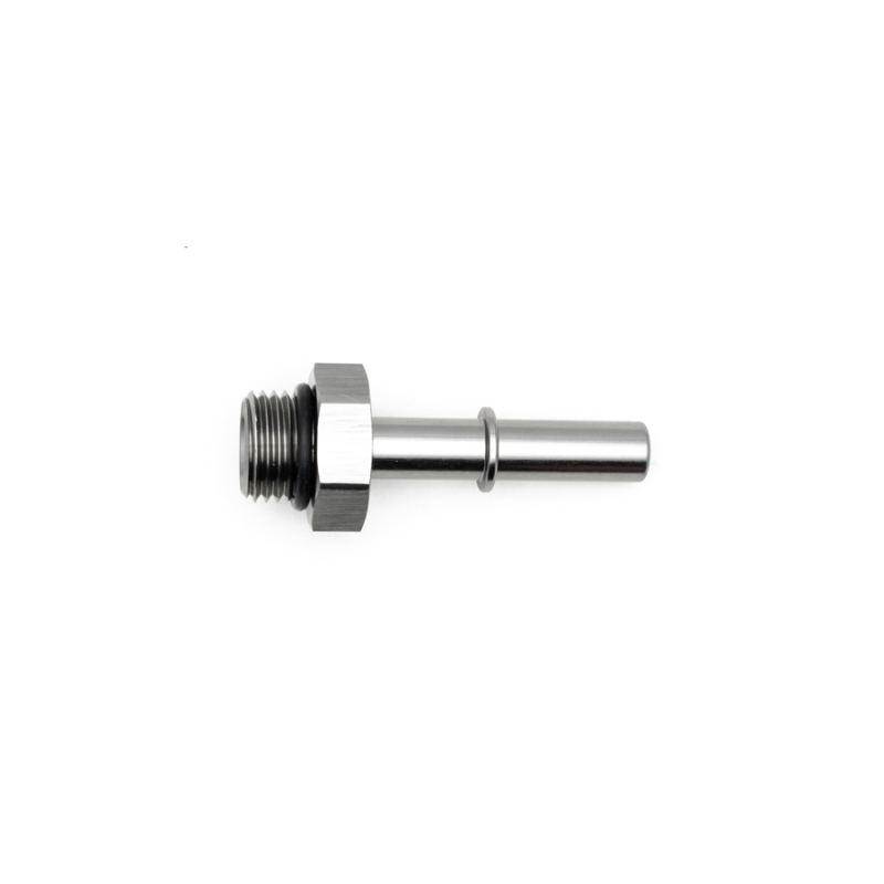 DeatschWerks 6AN ORB Male to 5/16in Male EFI Quick Connect Adapter - Anodized Matte Black thumbnail 6
