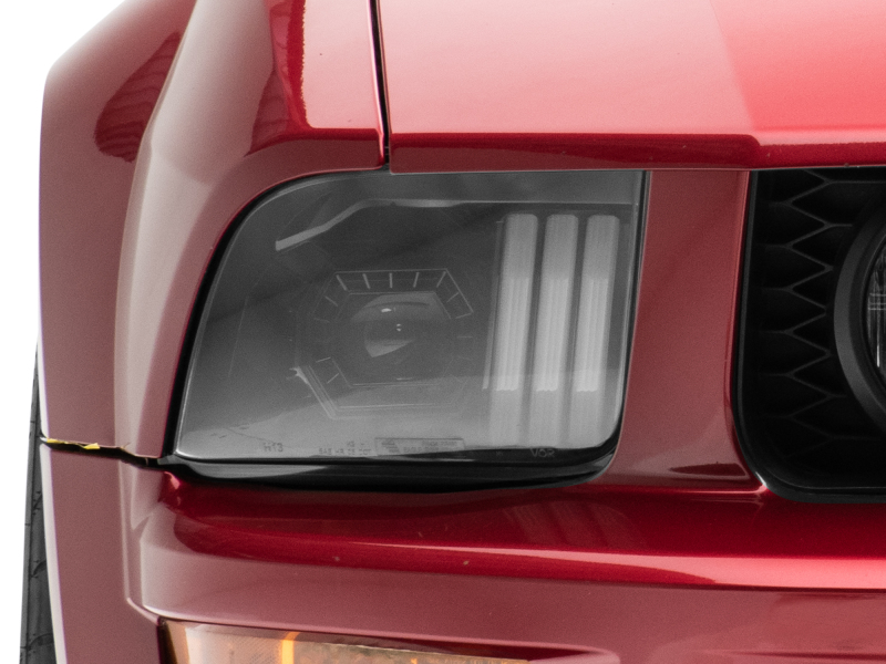 Raxiom 05-09 Ford Mustang w/ Halogen Projector Headlights- Black Housing (Clear Lens) (No GT500 ) thumbnail 2