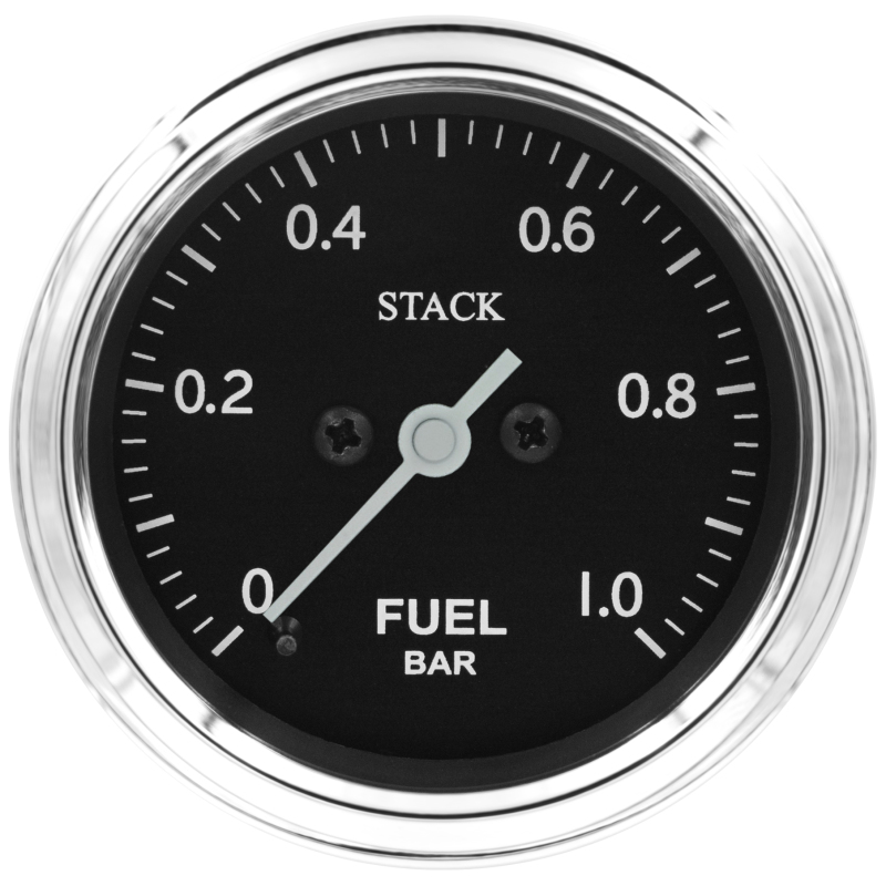 Autometer Stack 52mm 0-1 Bar M10 Male Pro Stepper Motor Fuel Pressure Gauge - Classic
