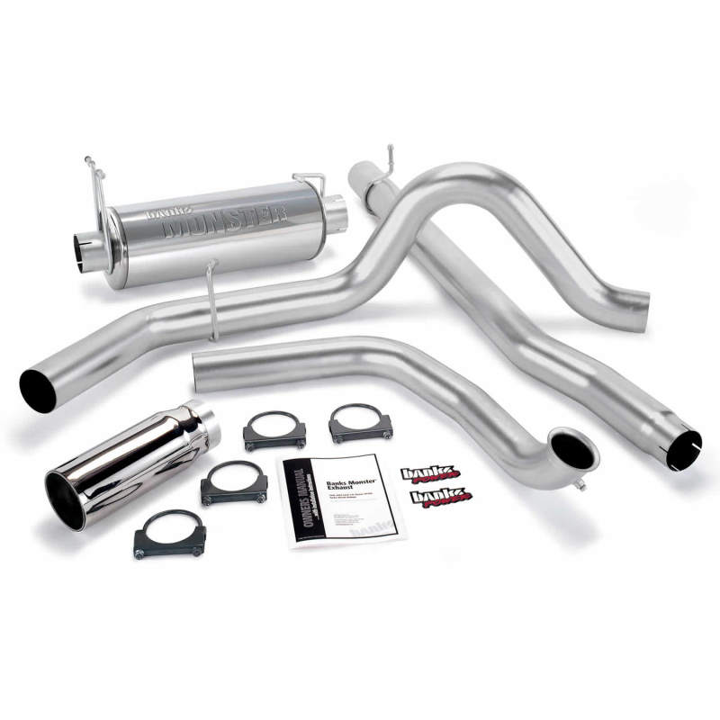 Banks Power 99-03 Ford 7.3L Monster Exhaust System - SS Single Exhaust w/ Chrome Tip thumbnail 5