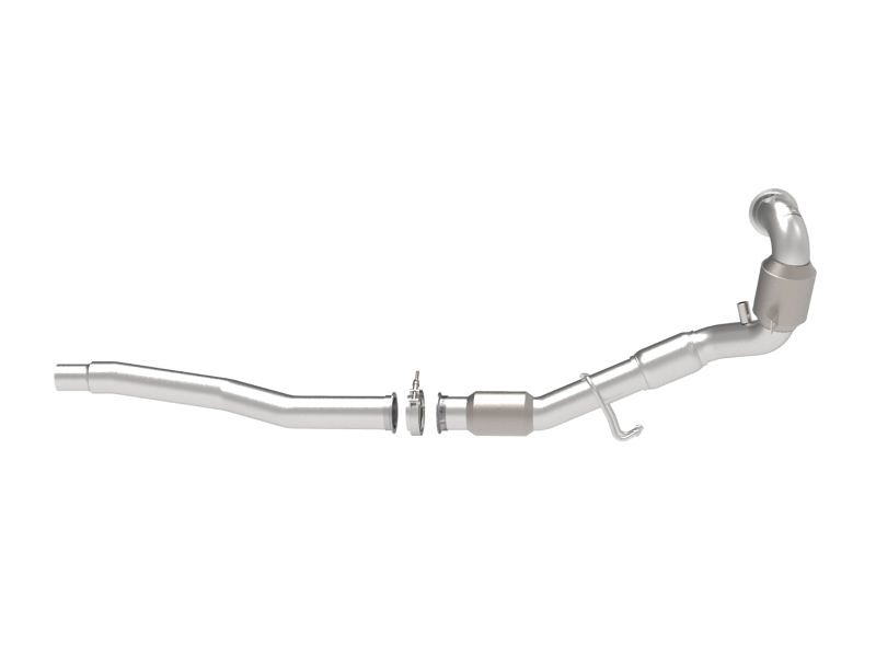 aFe Power Twisted Steel Down Pipe 3in 304 Stainless Steel w/ Cat 15-18 VW Golf R MKVII L4-2.0L (t) thumbnail 8