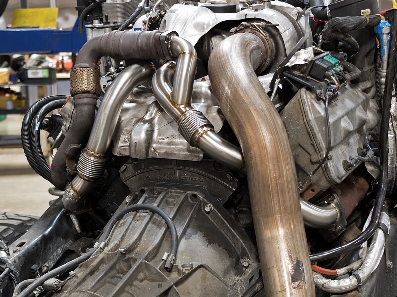 aFe Twisted Steel Header Up-Pipe 08-10 Ford Diesel Trucks V8-6.4L (td) thumbnail 8
