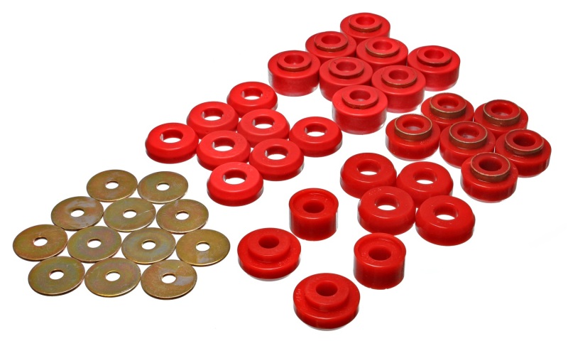 Energy Suspension Chevrolet 4 door Red Body Mounts (Recommended for Police/Taxi/Race) thumbnail 4