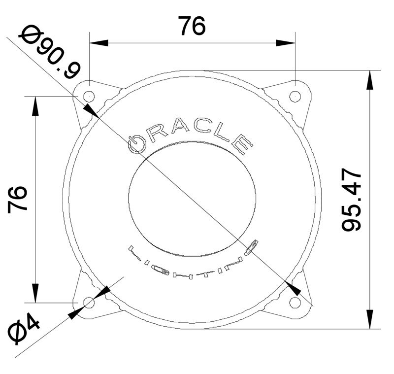 Oracle 95mm 15W High Beam LED Emitter - 6000K thumbnail 6