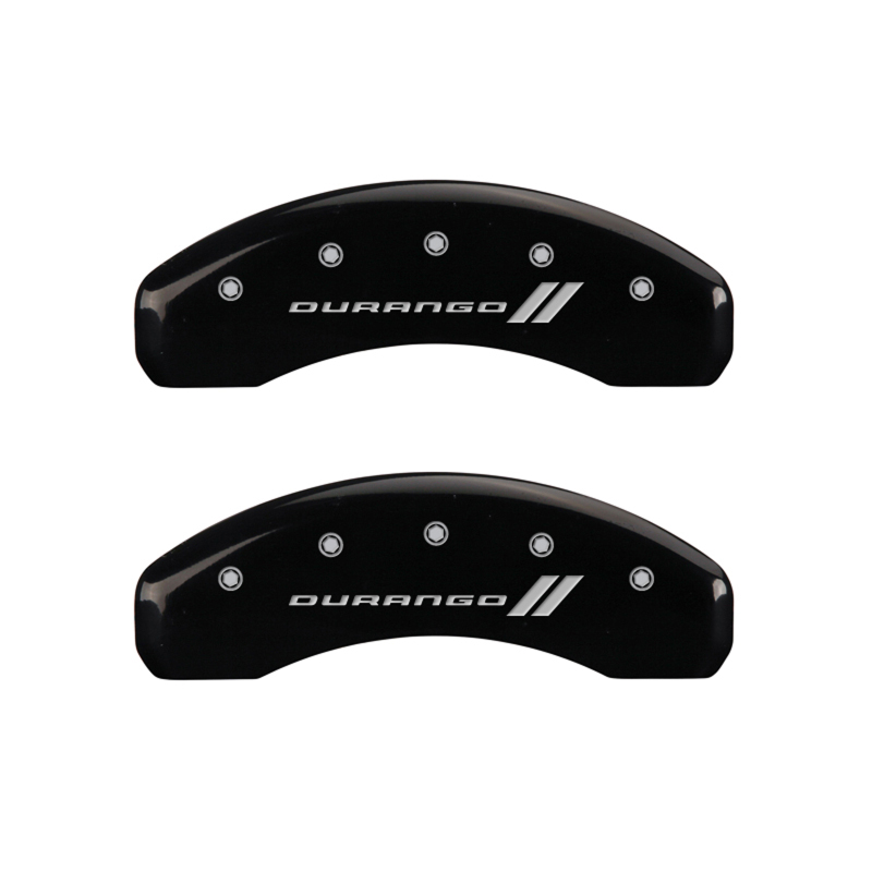 MGP 4 Caliper Covers Engraved Front & Rear With stripes/Durango Black finish silver ch thumbnail 9