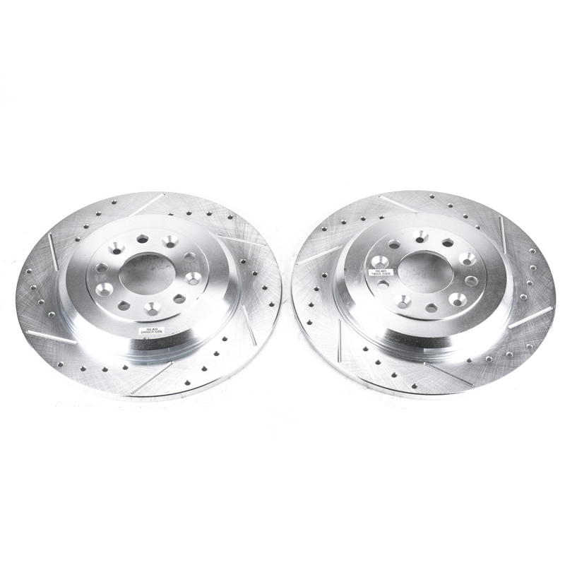 Power Stop 11-15 Ford Edge Rear Evolution Drilled & Slotted Rotors - Pair