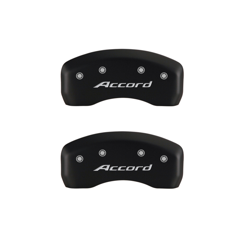 MGP 4 Caliper Covers Engraved Front Accord Engraved Rear Accord Red finish silver ch thumbnail 6
