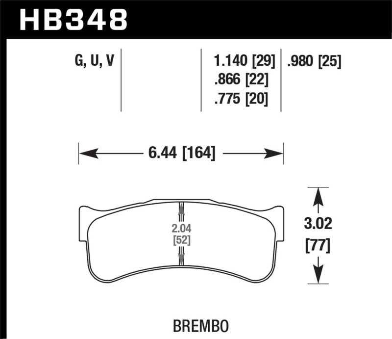 Hawk Brembo Disc DTC-70 w/ 1.140in Thickness Race Brake Pads thumbnail 4