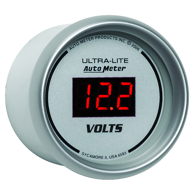 Autometer Ultra-Lite 2-1/16in 8-18 Volts Digital Voltmeter