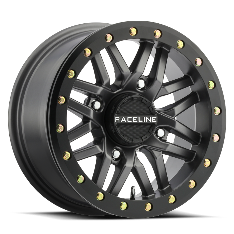 Raceline A91G Ryno 15x10in/4x156 BP/0mm Offset/132.5mm Bore - Gunmetal & Black Ring Beadlock Wheel thumbnail 2