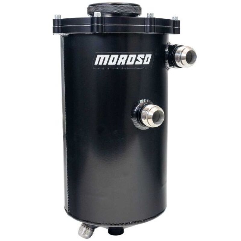 Moroso 2 Piece 15in Tall 7in Dia 7 Quart Dry Sump Tank - Black