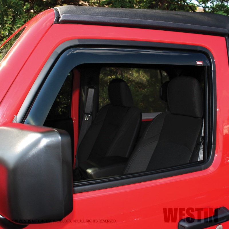Westin 2018-2019 Jeep Wrangler JL In-Channel Wind Deflector 2pc - Smoke thumbnail 9