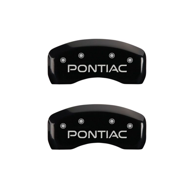 MGP 4 Caliper Covers Engraved Front & Rear Pontiac Black Finish Silver Char 2004 Pontiac GTO thumbnail 9