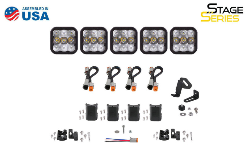 Diode Dynamics SS5 Pro Universal CrossLink 5-Pod Lightbar - White Driving thumbnail 9