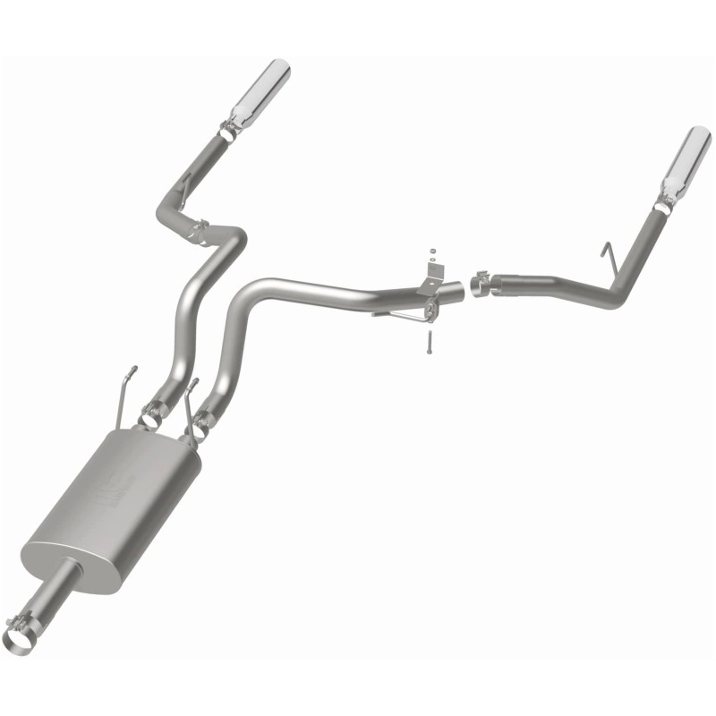 Magnaflow 09-13 Dodge Ram 1500 V6 3.6L Dual Spilt Rear Exit Polished Stainless C/B Perf Exhaust thumbnail 7