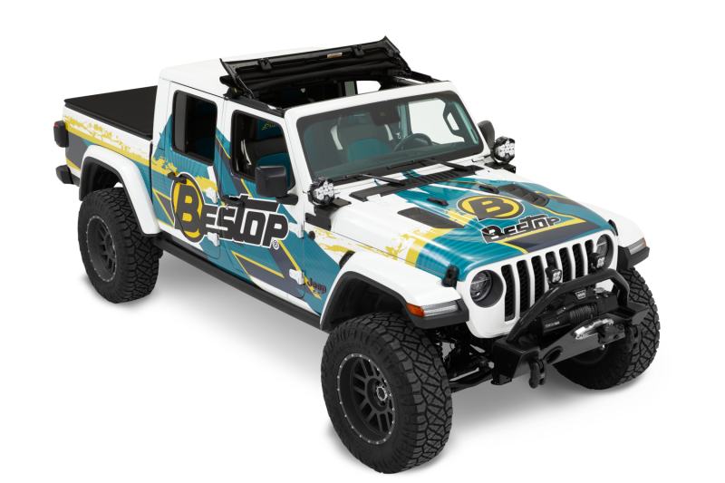 Bestop 20-26 Jeep Gladiator / 18-26 Wrangler JL Sunrider For Hardtop (Premium Black Twill) thumbnail 3
