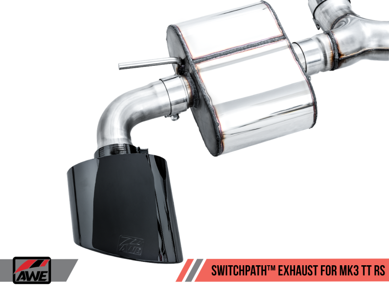 AWE Tuning 18-19 Audi TT RS 2.5L Turbo Coupe 8S/MK3 SwitchPath Exhaust w/Diamond Black RS-Style Tips thumbnail 9