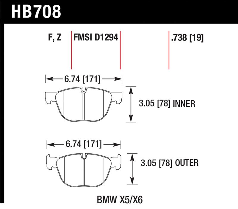 HAWK HPS Brake Pad Sets