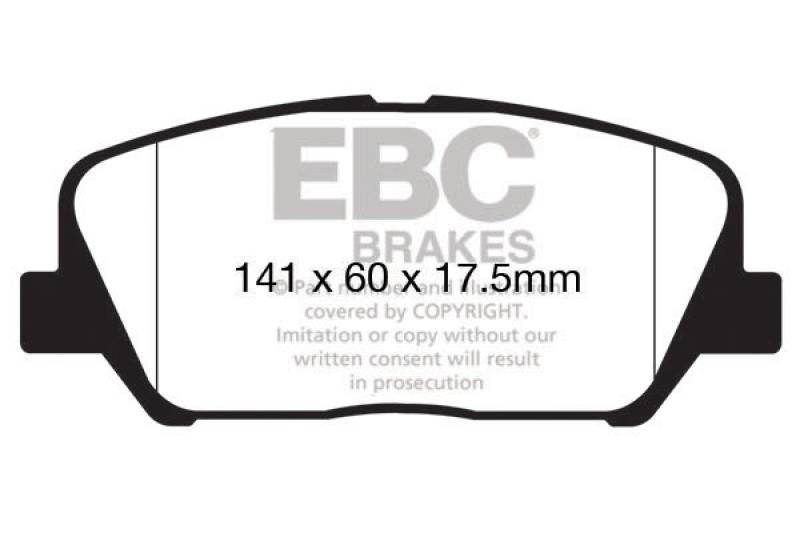 EBC 12-15 Hyundai Veloster 1.6 Turbo Greenstuff Front Brake Pads thumbnail 5