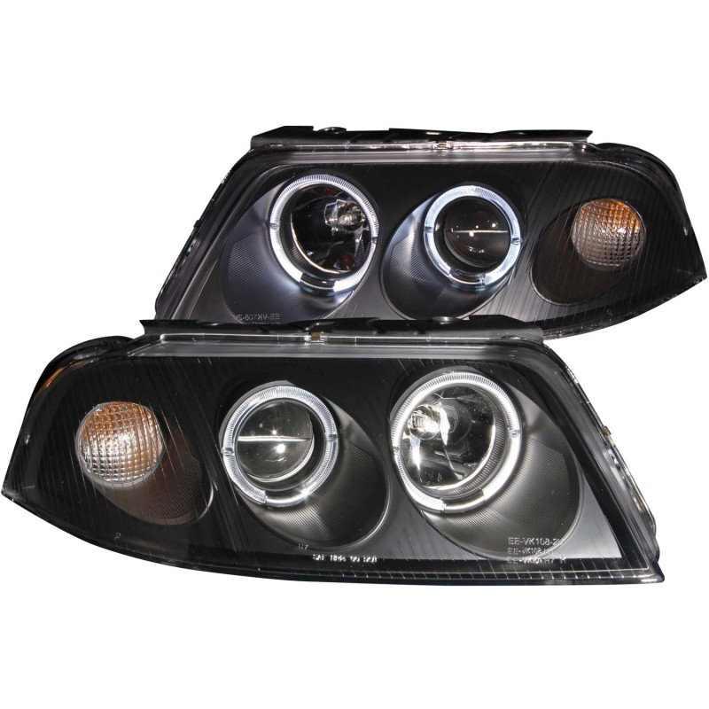 ANZO 2001-2005 Volkswagen Passat Projector Headlights w/ Halo Black thumbnail 4