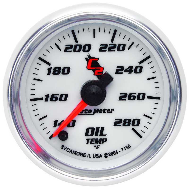 Autometer C2 52mm 140 - 280 Deg. F Electronic Oil Temp Gauge thumbnail 8