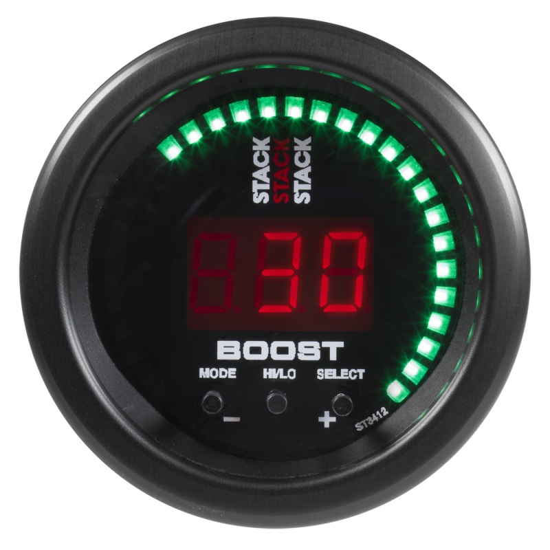 Autometer Stack 52mm -1 to +2 Bar (-30INHG to +30 PSI) Boost Controller - Black thumbnail 2