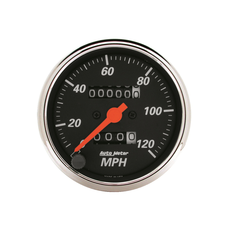 AutoMeter Gauge Speedometer 3-1/8in. 120MPH Mechanical Designer Black thumbnail 3