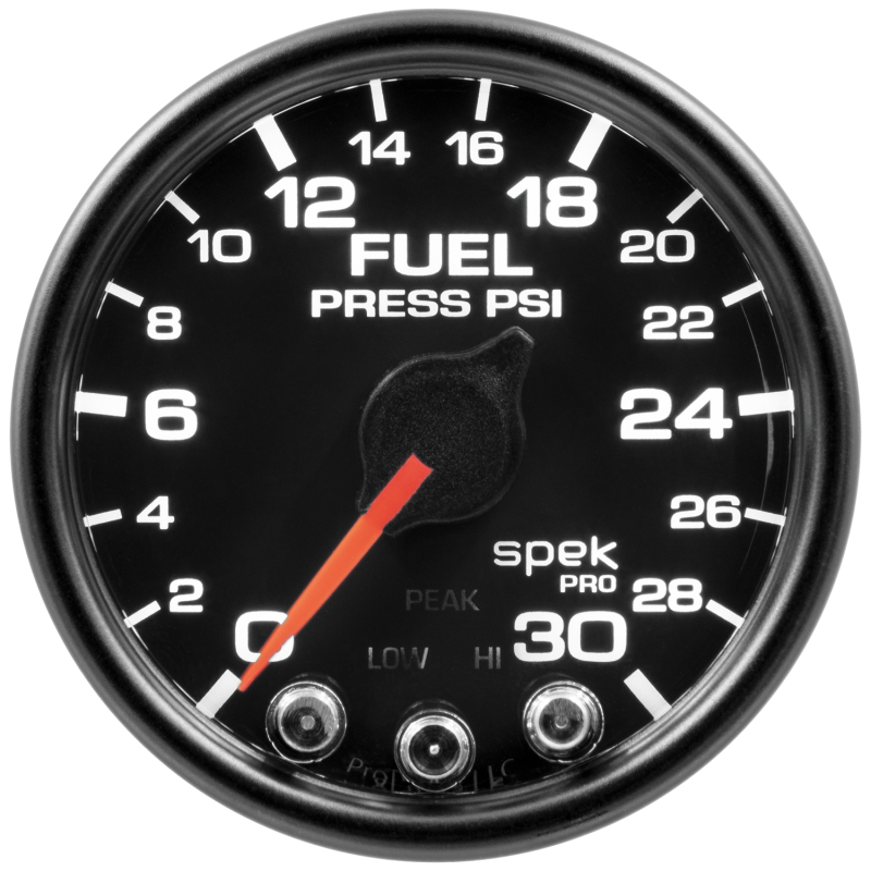 Autometer Spek-Pro Gauge Fuel Press 2 1/16in 30psi Stepper Motor W/Peak & Warn Blk/Blk thumbnail 3