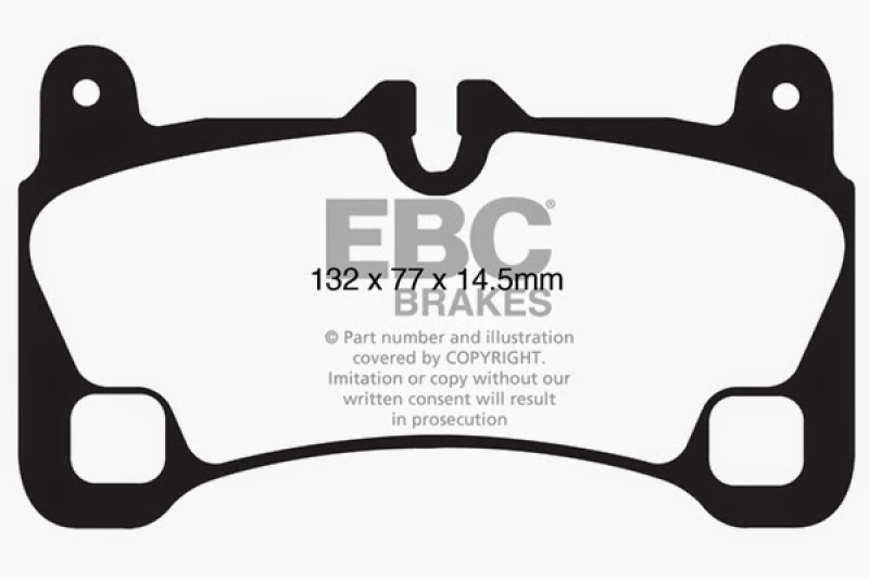 EBC 08 Porsche Cayenne 4.8 Turbo Extra Duty Rear Brake Pads thumbnail 3