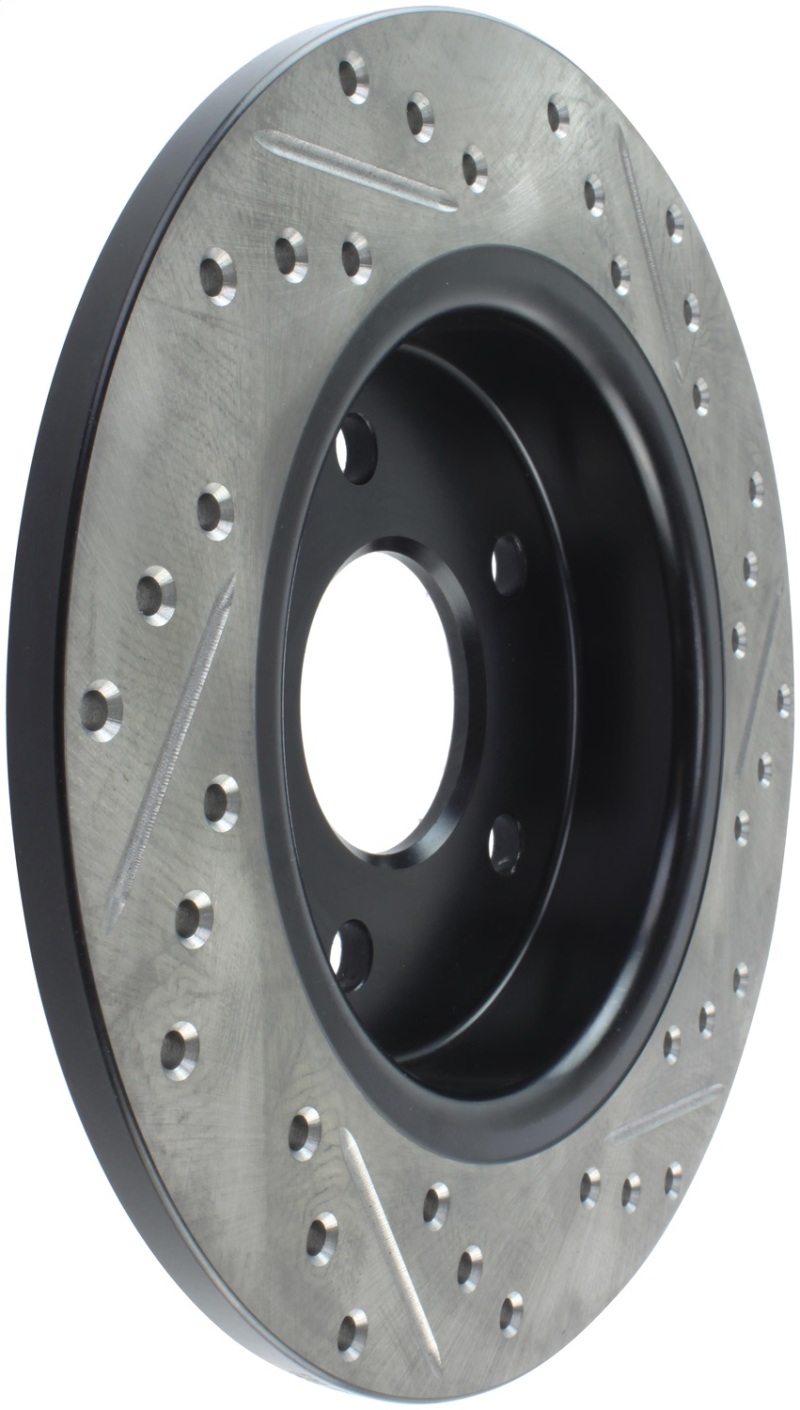 StopTech 12-15 Ford Focus w/ Rear Disc Brakes Rear Right Slotted & Drilled Rotor thumbnail 4