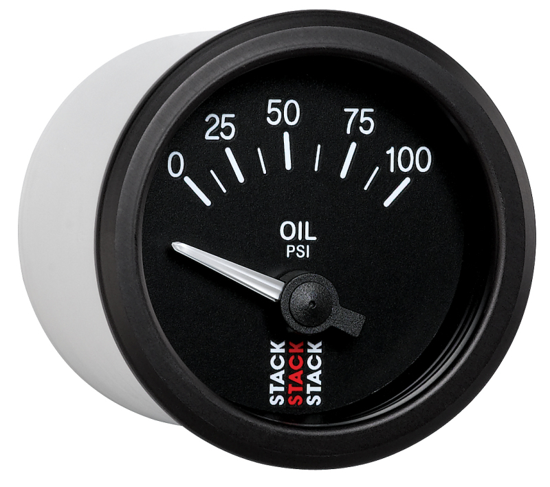 Autometer Stack Instruments 52mm 0-100 PSI 1/8in NPTF Electronic Oil Pressure Gauge - Black thumbnail 7