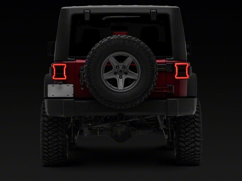 Raxiom 07-18 Jeep Wrangler JK LED Tail Lights- Red Housing- Smoked Lens thumbnail 2