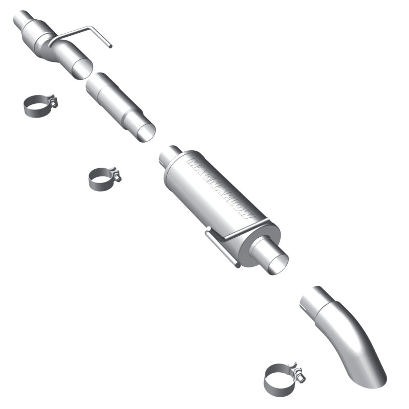 MagnaFlow 11 Ford F-150 3.5L Turbocharged SS Catback Exhaust w/ 3in SS Turn Down Tip thumbnail 3