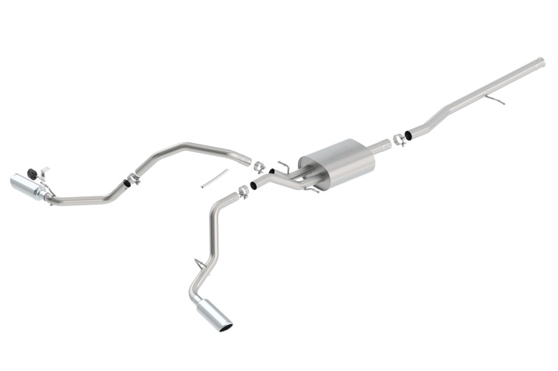Borla 14 Silv/Sierra C/B Exhaust S-Type 1500 5.3L V8 AT/MT 2&4WD Ext Cab Split Side Exit thumbnail 4