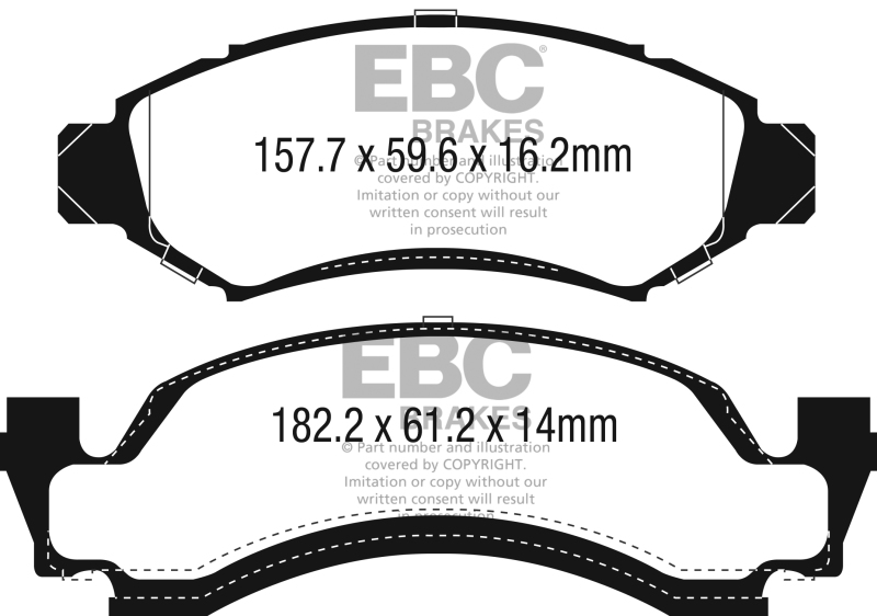 EBC S5 Brake Pad and Rotor Kit (1x ebcDP41265R, 1x ebcGD7044) thumbnail 9