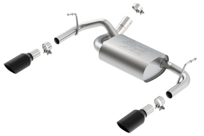 Borla 12-14 Jeep Wrangler JK 2/4Dr Rr Section ATAK Single Square Rlld Angle-Cut Black Chrome Exhaust thumbnail 6