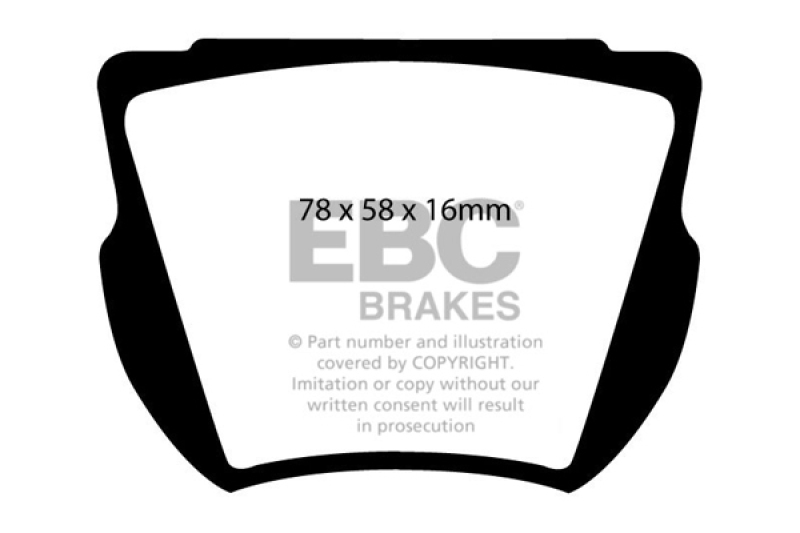 EBC 59-64 Daimler SP250 2.5 Greenstuff Front Brake Pads thumbnail 2