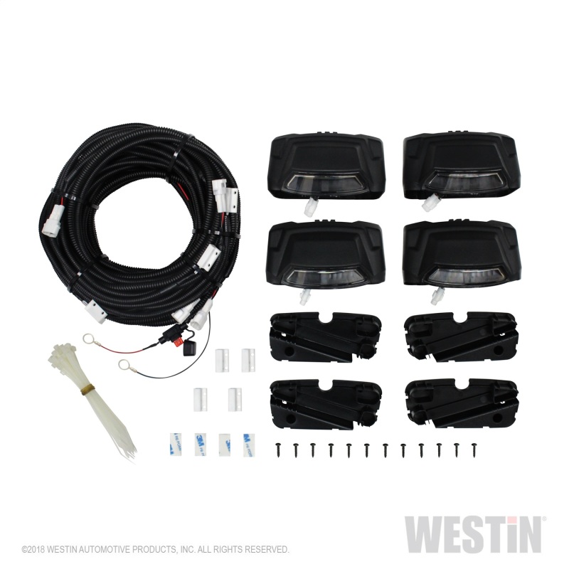 Westin R5 LED Light Kit - 4 End Caps Integrated LED Lights w/ Wiring Harness - Black thumbnail 7
