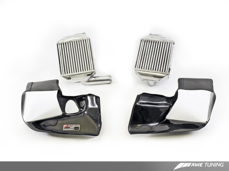 AWE Tuning Audi 2.7T Performance Intercooler Kit - w/Carbon Fiber Shrouds thumbnail 2