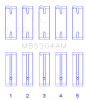 King Engine Bearings Kia/Mazda DOHC 16 Valve/SOHC 16 Valve/SOHC 8 Valve (Size +0.5) Main Bearing Set thumbnail 9