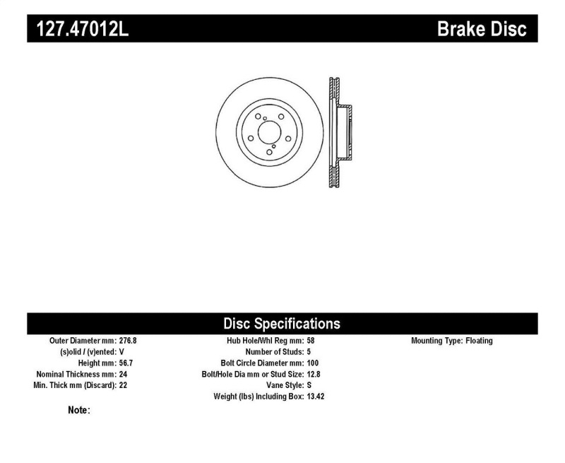 StopTech Slotted & Drilled Sport Brake Rotor thumbnail 2