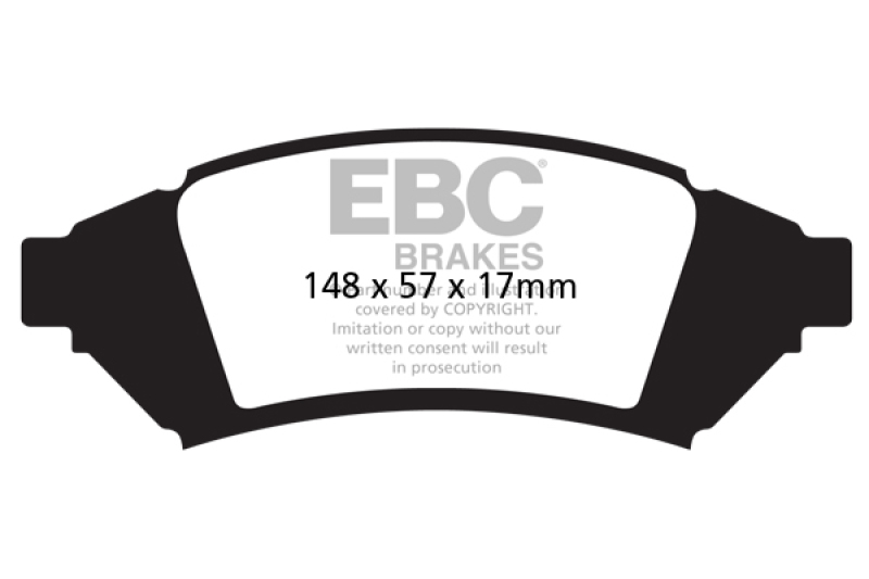 EBC 04 Pontiac Grand Prix 3.8 Ultimax2 Front Brake Pads thumbnail 2