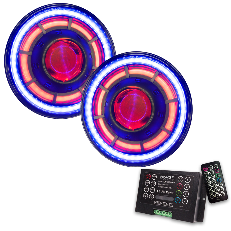 ORACLE Lighting 0718 Jeep Wrangler JK Oculus 7in ColorSHIFT BiLED Projector Headlights