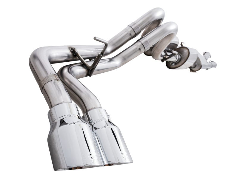 AWE Tuning 16-22 Toyota Tacoma 0FG Cat-Back Exhaust w/ BashGuard - Dual Chrome Silver Tips thumbnail 8