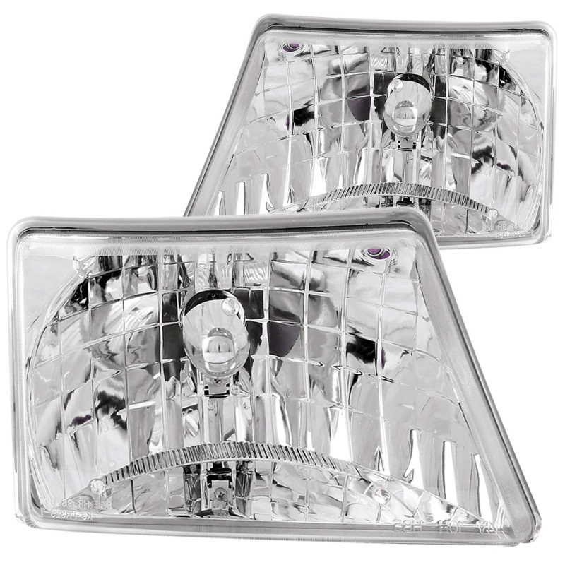 ANZO 1998-2000 Ford Ranger Crystal Headlights Chrome thumbnail 3