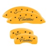 MGP 4 Caliper Covers Engraved Front & Rear Cursive/Cadillac Yellow finish black ch thumbnail 8