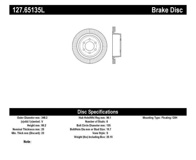 StopTech Slotted & Drilled Sport Brake Rotor thumbnail 7
